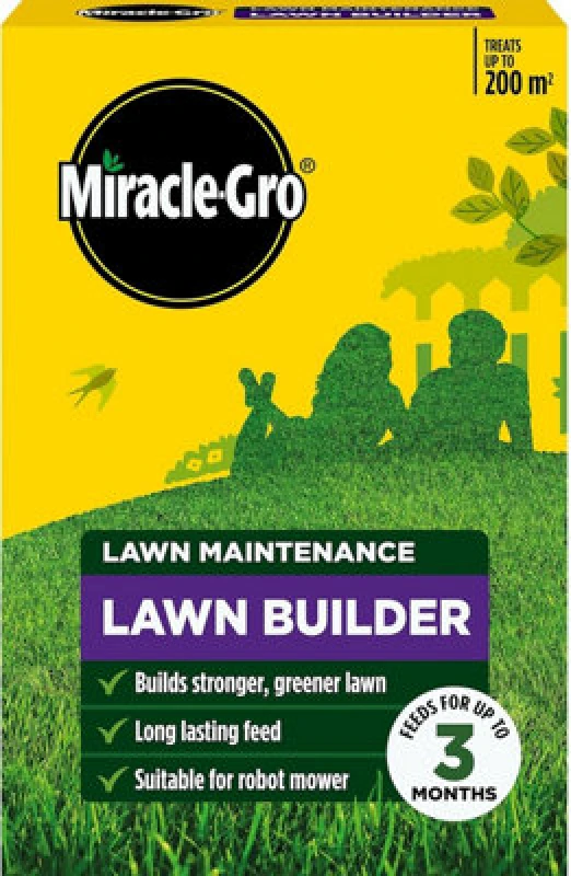 Image of Miracle-Gro Lawn Builder Feed Nitrogen Fertiliser Strong Green Lawn 200M2 4Kg