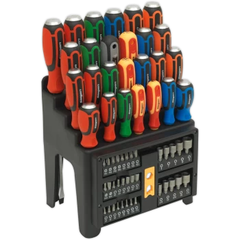 Image of Siegen 61 Piece Hammer Thru Screwdriver Bit and Nut Driver Set