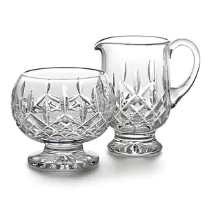 image of Waterford Lismore 2 Piece Footed Creamer & Sugar Set