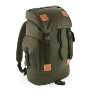 image of Bagbase Urban Explorer Backpack Bag (one Size, Military Green/Tan)