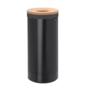 image of Brabantia Laundry Bin Cork Lid 35 Litre Black