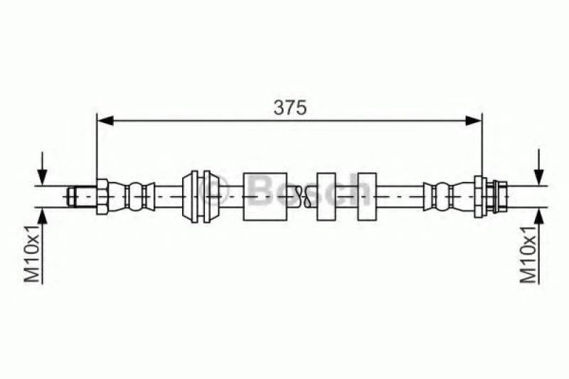 Image of Bosch 1 987 481 563 Brake Hose Brake Hose (83)