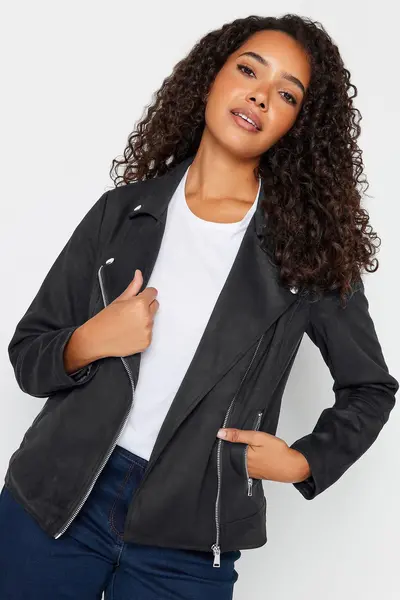 Image of M&Co Faux Suede Jacket Black
