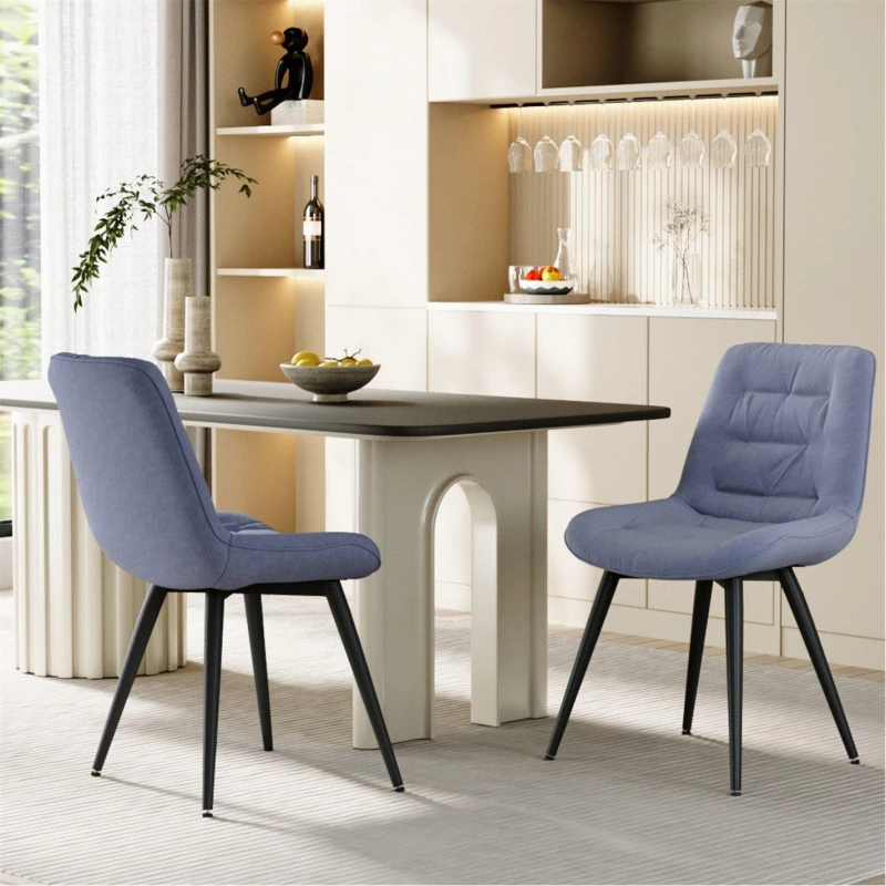 Image of Kabinet UK Teddy Fleece Upholstered Dining Chair Grey unisex One size