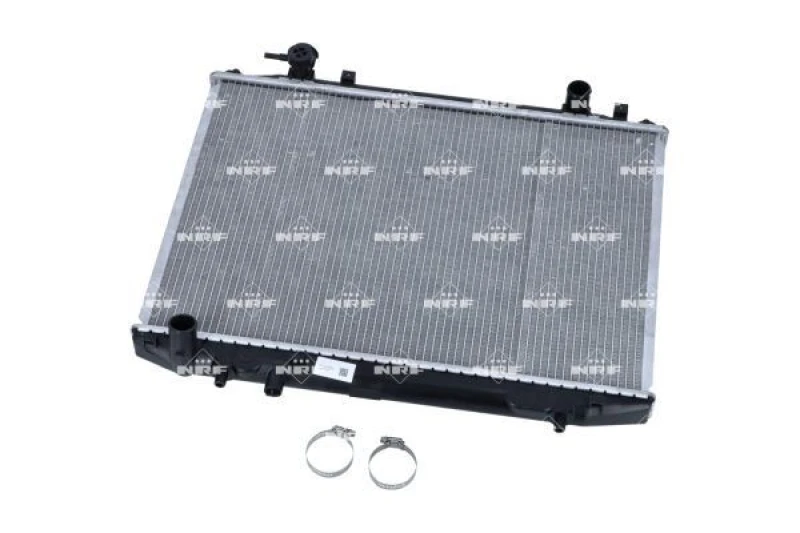 Image of NRF 53567 Engine radiator EASY FIT Brazed cooling fins, Aluminium, with mounting parts Aluminium Radiator,engine cooling (470)