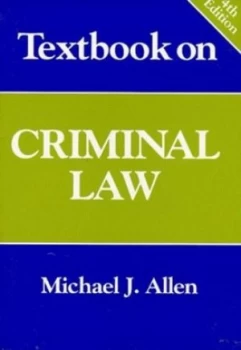 Image of Textbook on Criminal Law by M. J Allen Book