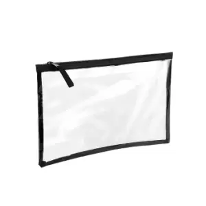 Image of BagBase Clear Grab Pouch (One Size) (Clear/Black)
