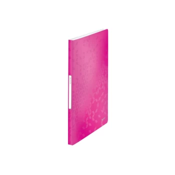 image of WOW Display Book Polypropylene 40 Pockets 80 Sheet Capacity A4. Pink - Outer Carton of 10