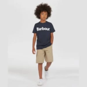 Image of Barbour Boys' Logo T-Shirt - Navy - L (10-11 Years)