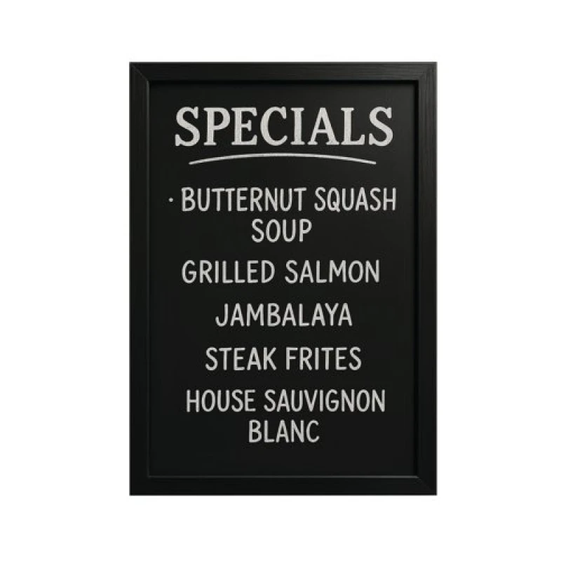 Image of Deflecto Wall Mounted Chalkboard 600x800mm Black WCB-60-80-BLK DF91453 DF91453