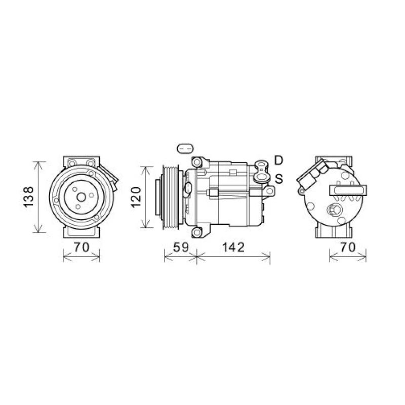 Image of Air conditioning compressor DIEDERICHS DCK1690