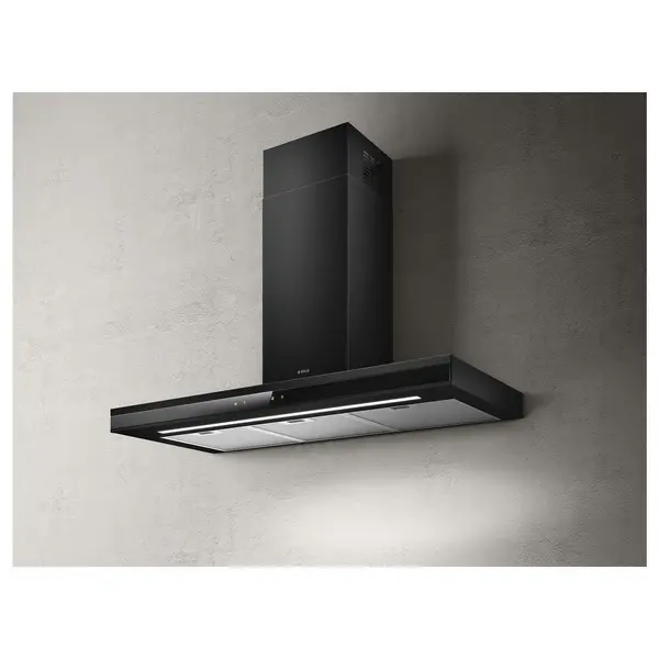 Image of Elica ADELE2-BLK-60 60cm Chimney Cooker Hood - Matt Black - For Ducted/Recirculating Ventilation