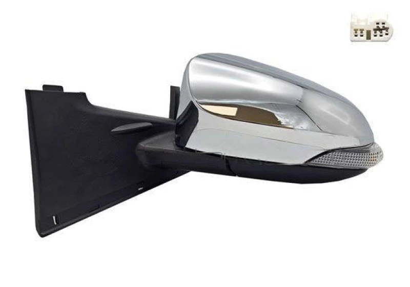 Image of ALKAR 6147529 Wing mirror Left, chrome, Electric, Convex Outside Mirror (50)