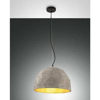 Image of Fabas Luce Lighting - Fabas Luce Bloom Dome Pendant Ceiling Lights Grey Glass, E27
