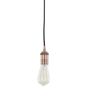 image of Italux Lighting - Italux Atrium - Modern Hanging Pendant Lamp Holders Red Copper 1 Light , E27