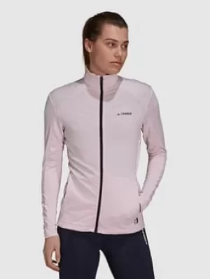 image of adidas Full Zip Fleece Sweat, Pink/Red Size XL Women