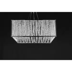 Image of Impex Melenki 5 Light Polished Chrome Ceiling Pendant