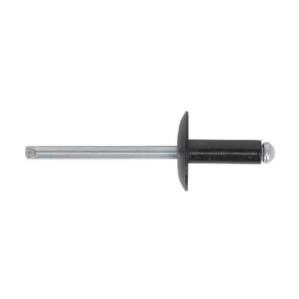 Image of Sealey Aluminium Rivet Black Large Flange 3.2 x 10mm Pack of 200 RAB3210L