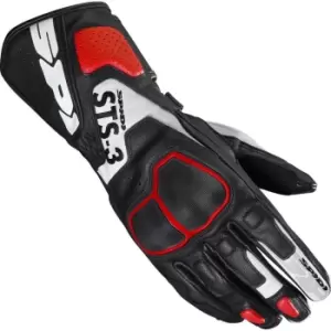Image of Spidi STS-3 Ladies Motorcycle Gloves, black-red, Size L for Women, black-red, Size L for Women