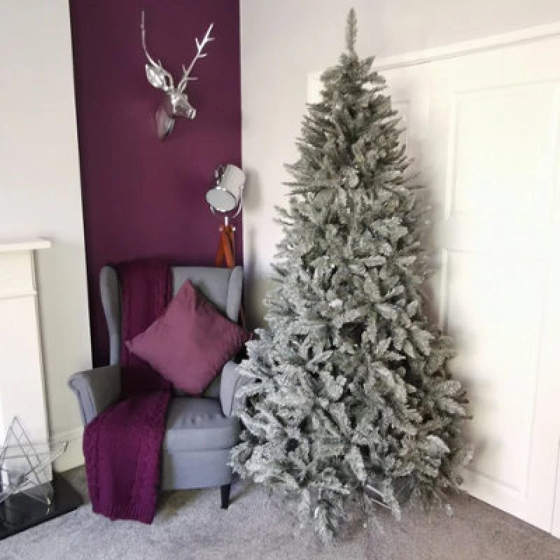 Image of Samuel Alexander 7ft (210cm) Luxury Charcoal Pine Grey Christmas Tree with 1,315 Tips Grey