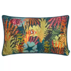 image of Abyss Coral Bay Rectangular Cushion Multicolour, Multicolour / 30 x 50cm / Polyester Filled