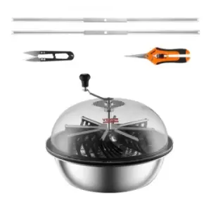 Image of VEVOR Leaf Bowl Trimmer, 24'' Trimmer Bowl, Manual Bud Trimmer with Stainless-Steel Blades for Twisted Spin Cut, Clear Visibility Dome and Hand Pruner