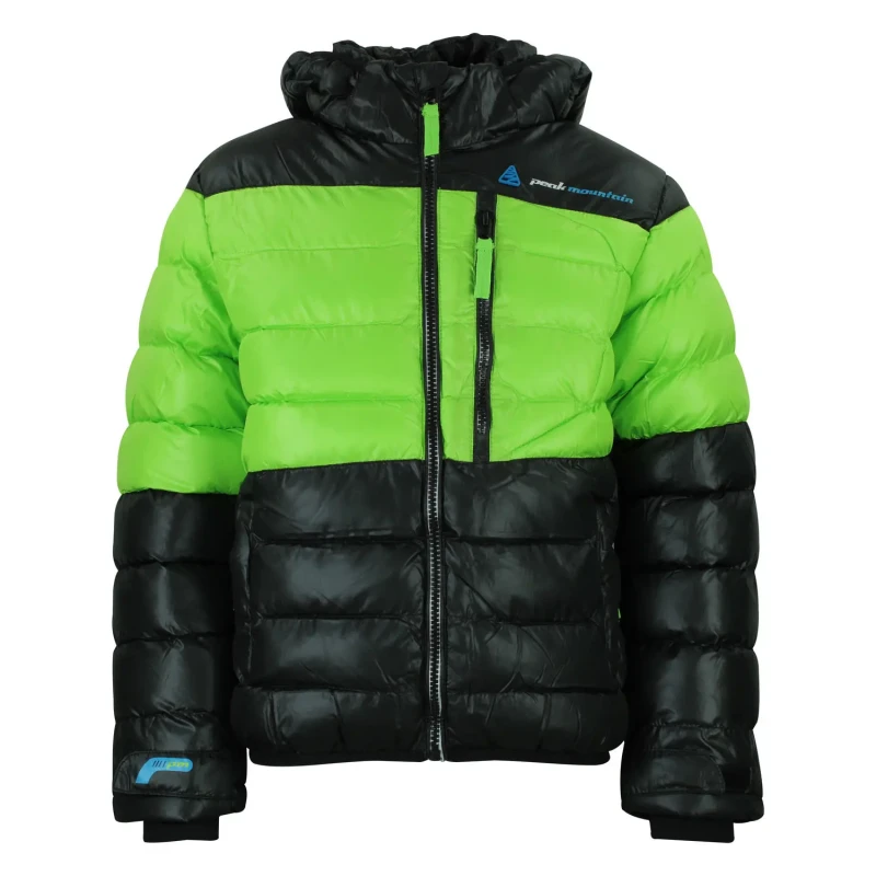 Image of Peak Mountain Children's ski jacket Peak Mountain Ecaptin Noir Male 8 ans ECAPTIN/3-8/YA/A/NOIR-VERT