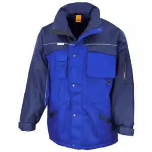 Image of Result Mens Workguard Zip Sleeve Heavy Duty Water Repellent Windproof Jacket (3XL) (Royal/Navy)