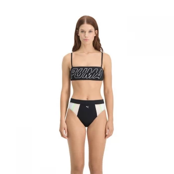 image of Puma High Waist Bikini Brief - Black/White