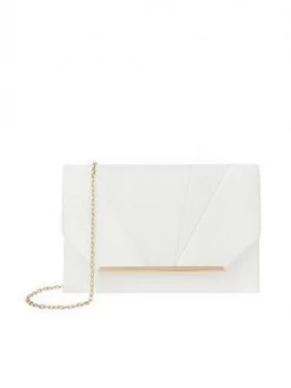 image of Accessorize Louise Satin Clutch - Ivory