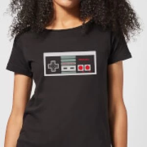 Image of Nintendo NES Controller Chest Womens T-Shirt - Black