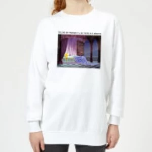 image of Disney Sleeping Beauty I'll Be There In Five Womens Sweatshirt - White