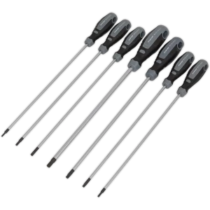 image of Sealey 7 Piece Long Reach Torx Screwdriver Set