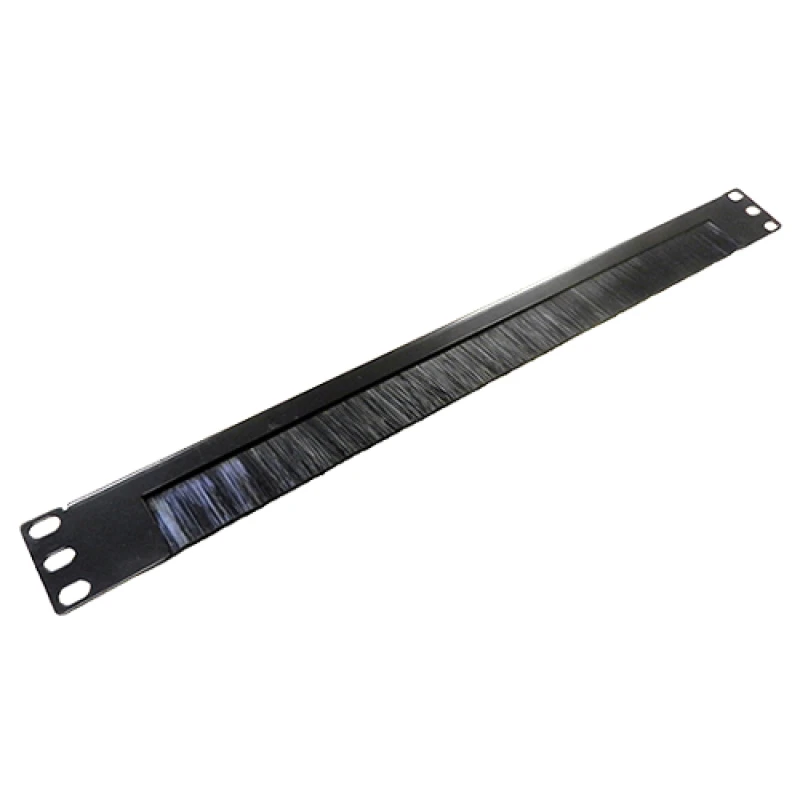 Image of Cablenet 1u Brush Strip Panel Half Open top Style Black
