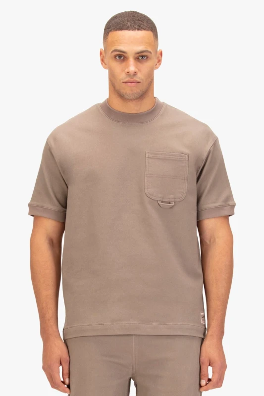 Image of Luke 1977 Luke 1977 Men Dovetail Carpenter Oversized T-Shirt in Brown Size: 2X-large Brown XXL Male 5063494089789