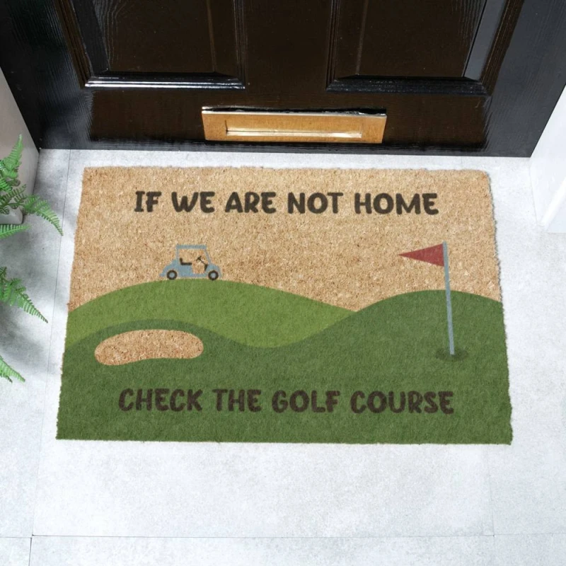 Image of Artsy Doormats Check The Golf Course Doormat (60 X 40Cm)