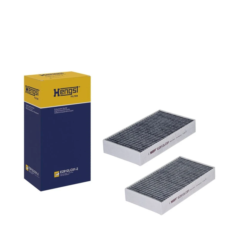 Image of HENGST FILTER E2912LC01-2 Pollen filter Activated Carbon Filter Filter,interior air (424)