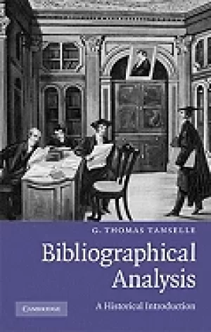 Image of bibliographical analysis a historical introduction