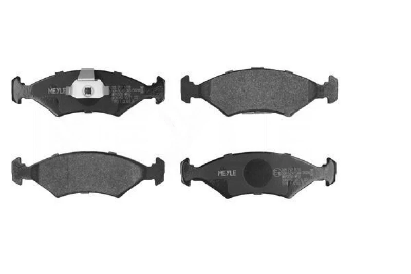 Image of MEYLE 025 207 5318 Brake pad set Front Axle, not prepared for wear warning indicator, Original Quality, with anti-squeak plate Brake Pad Set,disc bra
