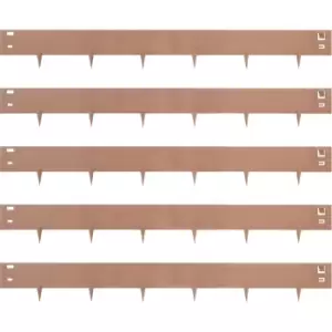 Image of Steel Lawn Edging, 5PCS 4'x39' Metal Landscape Edgings, 16.25 ft Total Length Garden Border, Flexible and Bendable Galvanized Steel Landscaping,