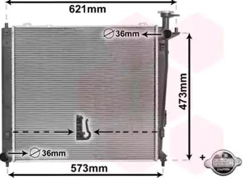 Image of VAN WEZEL Engine radiator VAN WEZEL 83002272