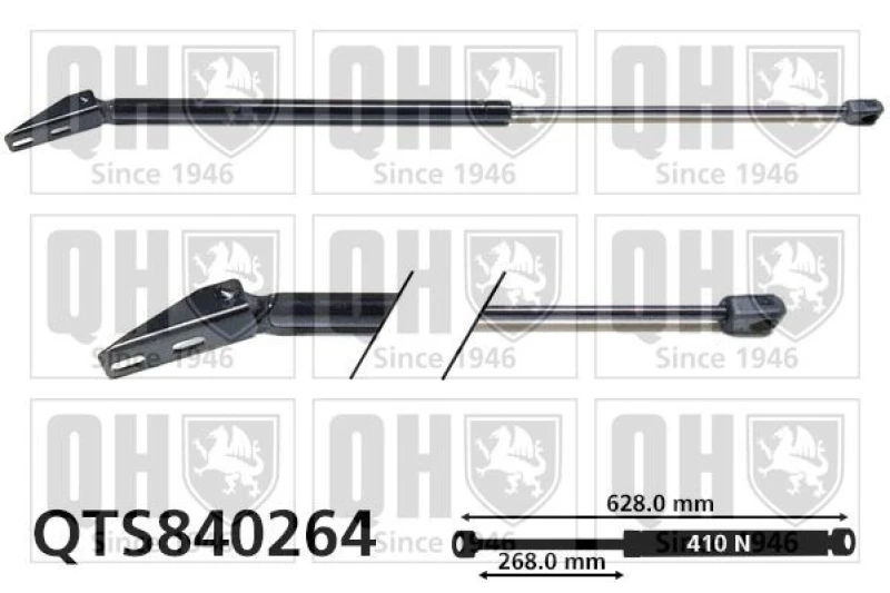 Image of QUINTON HAZELL Tailgate strut QUINTON HAZELL QTS840264