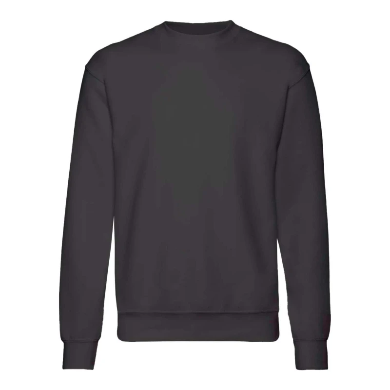 Image of Fruit of the Loom Premium 70 30 Sweatshirt Pack of 2 in Black Size: 5-6 Years Black Unisex 5-6 Years