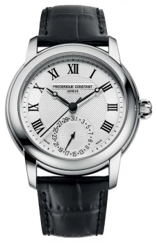 image of Frederique Constant Mens Classic Automatic Black Leather Watch