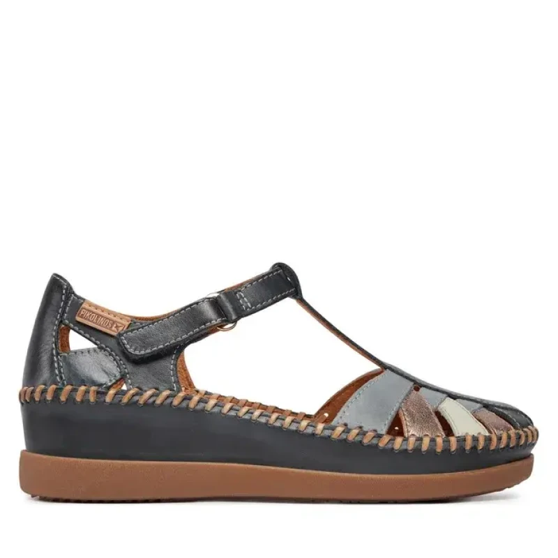 Image of Pikolinos Cadaques W8K-0705 Leather Womens Comfort Sandals - Ocean - Size:UK 4-4.5