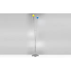 image of Flex Multi Arm Floor Lamp, Yellow, Blue