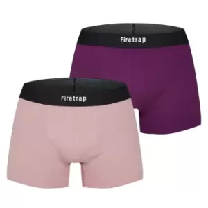 image of Firetrap 2 Pack Boxer Shorts - Pink