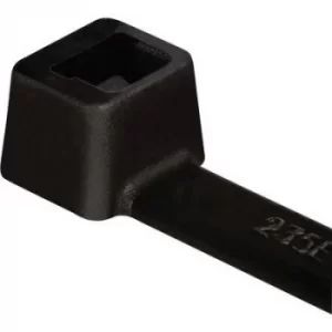 Image of HellermannTyton 111-01960 T18R-W-BK-C1 Cable tie 100 mm 2.50 mm Black Weatherproof 100 pc(s)