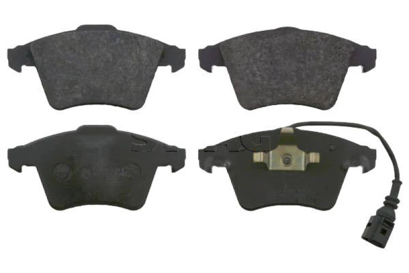 Image of SWAG 30 91 6462 Brake pad set Front Axle, incl. wear warning contact, with piston clip Brake Pad Set,disc brake (402)