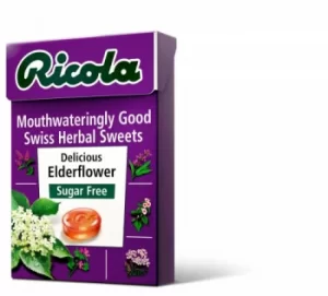 image of Ricola Elderflower Sugar Free Box 45g